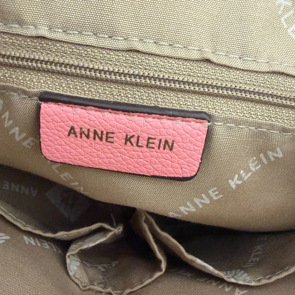Anne Klein Tote Bag Women's Brown Faux Cork Attached Wallet Key Shoulder Strap